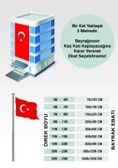 3 x 4.5 METRE TÜRK BAYRAĞI